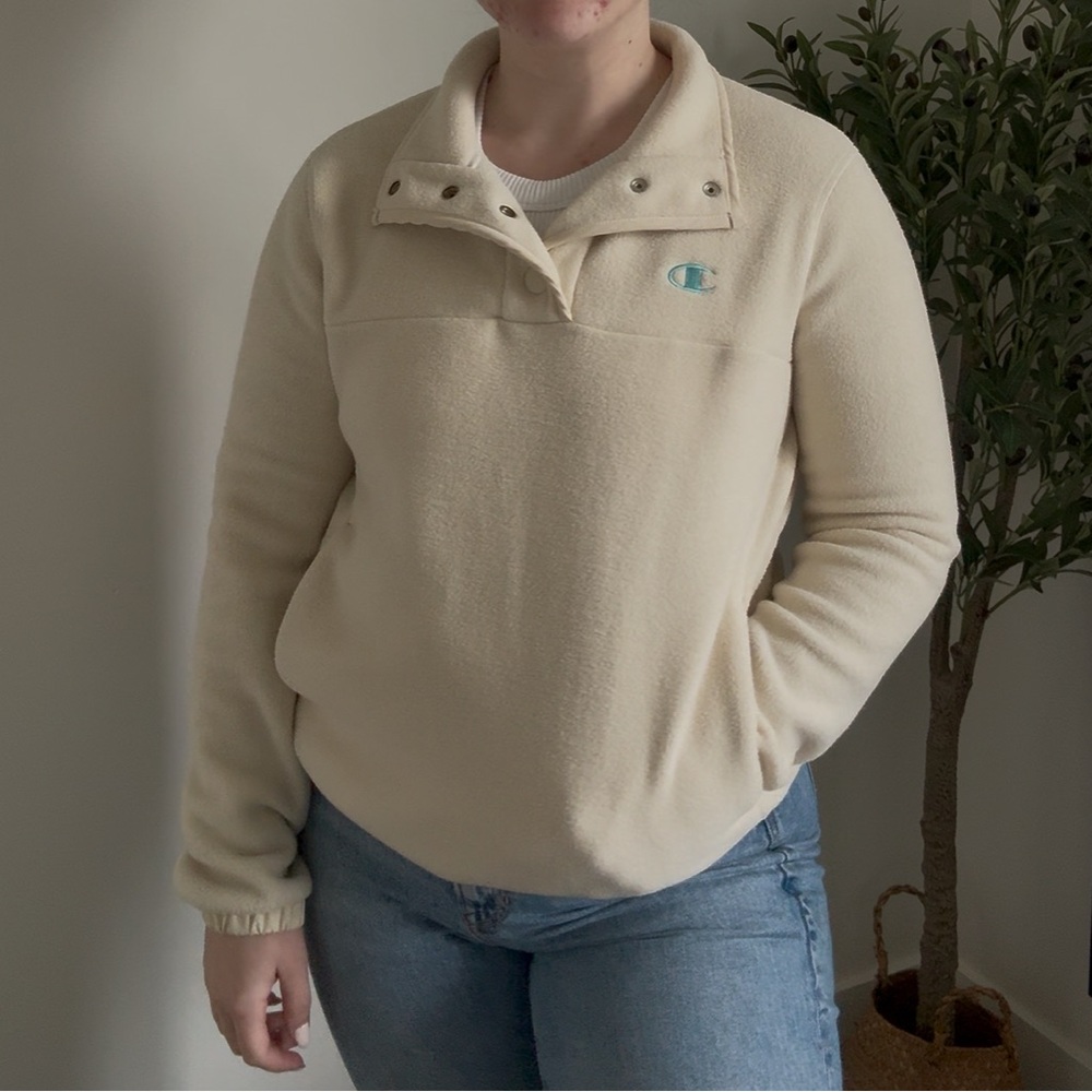 Champion Reverse Weave Snap-Up Fleece Pullover